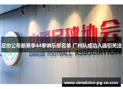 足协公布新赛季44家俱乐部名单 广州队成功入选引关注